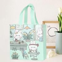 ราคา ถุงของขวัญ กระเป๋าถือ ถุงผ้า กันน้ำ ลายกระต่าย สินค้าเบา ช้อปปิ้งได้ (22141607527)