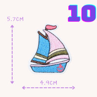 ราคา 10บาททุกชิ้น DIY ตัวรีดติดเสื้อ อาร์มติดเสื้อ ลายเรือใบ ใช้เตารีดรีดติดลงผ้าได้เลยค่ะง่ายมากๆๆค่ะ (21618976928)