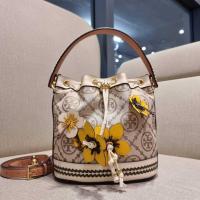 ราคา กระเป๋าถือ กระเป๋าสะพาย ใบเล็ก TORY BURCH MINI T MONOGRAM FLORAL BUCKET BAG (15143735045)