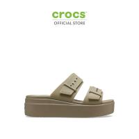 ราคา CROCS รองเท้าแตะผู้หญิง BROOKLYN BUCKLE LOW WEDGE รุ่น 207431260 KHAKI (21789913982)