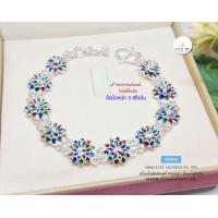 ราคา ITS ME สร้อยข้อมือเงินแท้สุโขทัย ลายดอกไม้ลงยา งานลงยาแบบไทย สวยมากๆ ค่ะ หนัก 3 สลึงตัน Free size 6 5 7 นิ้ว งานสุโขทัย งานช่างทอง (19583375596)