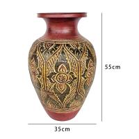ราคา แจกันดินเผา แจกัน แจกันประดับบ้าน โรงแรม รีสอร์ท แจกันสไตล์ย้อนยุค (21675044897)