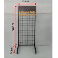 ราคา ชั้นแขวนสินค้า 50x120cm ชั้นแขวนตะขอ ชั้นแขวน hook แผงตาข่ายแขวนโชว์สินค้า แบบด้านเดียว แผงตะแกรง แผงตะแกรงมีขาตั้ง แผงตาข่ายมีขาตั้งพื้น (19615278129)