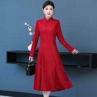 ราคา หญิงวัยกลางคนและเดรสผู้ใหญ่อารมณ์ต่างประเทศกี่เพ้าวัยกลางคนแขนยาวสี่สิบหรือห้าสิบปีแม่ฤดูใบไม้ร่วงชุดแต่งงานหญิง (17735573114)