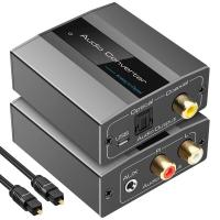 ราคา Analog to Digital Audio Converter RCA to Optical with Optical Cable Audio Digital Toslink and Coaxial Audio Adapter (19582038522)