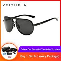ราคา VEITHDIA แบรนด์ Alumunum แว่นตากันแดด Polarized UV400 แว่นตากันแดดกระจกเงา Rimless Rectangle บุรุษแว่นตากันแดดสำหรับผู้ชาย 6501823 (20142036303)