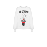 ราคา MOSCHINO เสื้อสเวตเตอร์พิมพ์ลายสำหรับผู้หญิงเสื้อสเวตเตอร์พิมพ์ลายผ้าฝ้ายบริสุทธิ์สีขาวสวมใส่ได้หลายโอกาสสำหรับฤดูใบไม้ร่วง ฤดูหนาว23คอกลม (20252046985)