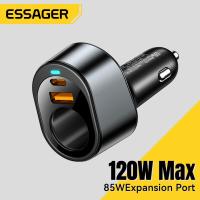 ราคา Essager 120W A C PD35W ที่ชาร์จแบตในรถชาร์จ USB เร็ว Type C ชาร์จคู่สำหรับ IPone 15 Huawei Mate 60 PD 3 0 QC3 0โทรศัพท์มือถือที่ชาร์จแบตในรถ S (22164472474)