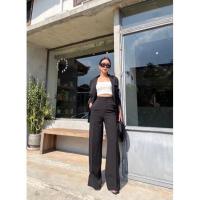 ราคา กางเกงขายาวทรงกระบอกตะขอหน้างานป้ายpromthong (14214682763)