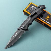 ราคา BROWNING FOLDING KNIFEสไตล์คลาสสิค มีดพับสปริง 23CM Folding Survival Knife มีความแข็งสูง 60HRC สแตนเลส 3cr13mov มีดพับ มีดพับเล็ก มีดพับเดินป่า มีดพกพา มีดพับสปริง Tactical Knife Hunting Knife มีดกลาง