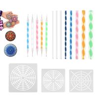 ราคา 16 Pcs Mandala Dotting Tools for Painting Rocks Mandala Stencils Kit Ball Stylus Clay Sculpting Carving Tools (22029950556)