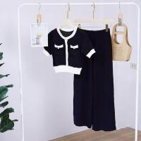 ราคา Cici SET BZ251 ชุดเซตผ้าไหมพรม กางเกงขายาว เสื้อแขนสั้น ทูโทน สวยเกร๋ ไฮโซ (16058976900)