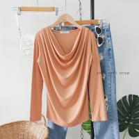 ราคา เสื้อแขนยาวคอถ่วง ผ้าเรย่อนเนื้อนิ่มเด้ง (19791123611)