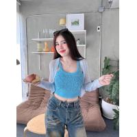 ราคา งานเซ็ต 2 ชิ้น สายเดี่ยวผ้าไหมพรมแต่งเพชร พร้อมเสื้อคลุมแขนยาว น่ารักมากค่ะ V53 (21920199296)