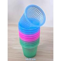 ราคา แพ็คยกโหล 12ชิ้น ตะกร้าพลาสติก ตะกร้ากลม ทรงสูง ตะกร้ากลมทรงสูง ขนาด14 12cm สีสันสวยงาม คละสี (22063379411)