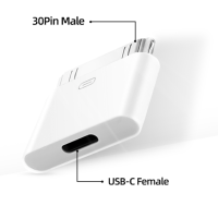 ราคา FONKEN USB C เป็น30Pin อะแดปเตอร์ชนิด C ตัวเมียเป็น30ขาตัวแปลงซิงค์การชาร์จสำหรับ iPhone 4 4S Pad 2 3พอด (22121099582)