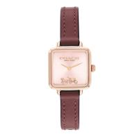 ราคา COACH CASS รุ่น CO14504229 นาฬิกาข้อมือผู้หญิง สายหนัง สีไวน์แดง หน้าปัด 22 มม (20849556614)