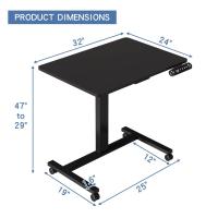 ราคา Mxtark 32 inches Mobile Electric Lift Desk Height Adjustable Table (21643333816)