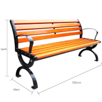 ราคา ม้านั่งสนาม เก้าอี้สวนกลางแจ้ง field bench ม้านั่งยาว เก้าอี้สวนสาธารณะ เก้าอี้สนามขาเหล็ก (22093853200)