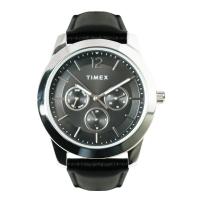 ราคา Timex TW00NTD69E Alexander Black Leather Analog Quartz Watch For Men 40mm (21714604997)