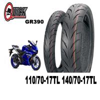 ราคา ยางนอกมอเตอร์ไซค์ขอบ17 110 70 17 140 70 17 หน้าหลังยางนอกไม่ใช้ยางใน Quick GR390 (8411115471)