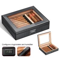 ราคา Yan กล่องซิการ์กระจกโปร่งแสงกล่องคุมความชื้นซิการ์20 Humidor ซิการ์พร้อมมาตรวัดความชื้นหน้าต่างแบบโปร่งใสเคสใส่ของกันฝุ่นสำหรับซิการ์ (22118350743)