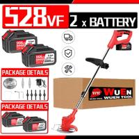 ราคา 998VF เครื่องตัดหญ้าไร้สาย แบตเตอรี่ลิเธียม 20V สองก้อน เครื่องตัดหญ้าในครัวเรือน ใบเลื่อยคม มอเตอร์กำลังสูง เครื่องมือตัดแต่งสวน (20077786102)