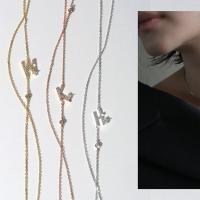 ราคา SWAN Alphabet Necklace 15 สร้อยคอเงินแท้ สร้อยคอมีจี้อักษรภาษาอังกฤษ ฝังเพชร cubic zirconia (21736460618)