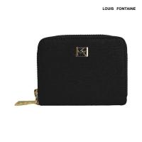 ราคา Louis Fontaine กระเป๋าสตางค์พับสั้น ซิปรอบ รุ่น Lucky สีดำ (21606734939)