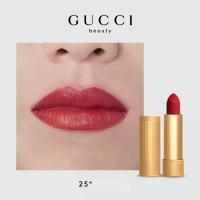 ราคา Lipsticks Gucci Rouge A Levres Mat Lip Color Gucci Matte Lipstick ลิปสติกเนื้อแมทกันน้ำ 25 503 502 210 208 505 (21932249318)