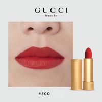 ราคา Lipsticks Gucci Rouge A Levres Mat Lip Color Gucci Matte Lipstick ลิปสติกเนื้อแมทกันน้ำ 25 503 502 210 208 505 (21932249323)