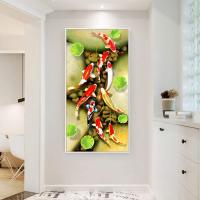 ราคา ขนาดใหญ่ปลา Koi Fengshui ปลาคาร์พสระบัวภาพวาดบนโปสเตอร์สีน้ำมันและภาพพิมพ์ศิลปะบนผนังภาพสำหรับห้องนั่งเล่น1ชิ้นกรอบไม้ด้านในหรือกรอบ หรือสีดำอะลูมินัมอัลลอยกรอบ (21535499152)