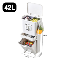 ราคา ถังขยะสองชั้น ถังขยะพลาสติก ถังขยะ สำหรับห้องครัว มีฝาปิด พร้อมล้อเลื่อน เหมาะสำหรับพื้นที่ขนาดเล็ก แยกขยะได้ ขนาด 38 และ 42 ลิตร ถังขยะแยกประเภท ถังขยะรีไซเคิล ถังขยะทั่วไป (20996779354)