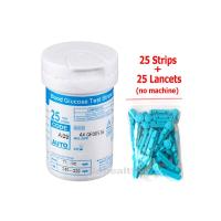 ราคา แผ่นตรวจน้ำตาลในเลือด no machine Strips for Mr Morepen Gluco One 25 Strips with 25 Lancets รุ่น BG 03 เข็ม 25 ชุด Gohealthy (18471863708)