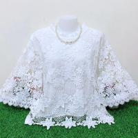 ราคา เสื้อลูกไม้แขนกระดิ่ง สาวอวบ ใส่ออกงานจ้า (21473095492)