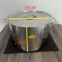 ราคา หม้อสตูว์ หม้อสต็อค หม้อสแตนเลส หม้อหุงต้ม หม้อต้ม หม้อ2หู รุ่นใหม่ หนา เบอร์ 30 35 ซม ทรงเตี้ย (21676287773)