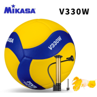 ราคา มีมอก วอลเลย์บอล Mikasa V330W รุ่น Competition Model ลูกวอลเลย์บอล หนังอัดพียู PU นุ่ม แถมดข็มและตาข่าย (22051007377)