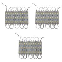 ราคา 3 x 10Pcs 5050 SMD 3 LED Module LED Strip String Light Waterproof DC 12V Warm White (21341792375)