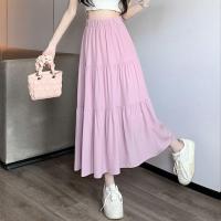 ราคา กระโปรงยาว กระโปรงชั้น เอวยางยืด ระบาย3ชั้น เนื้อผ้าอย่างดี 190350 (22118785899)