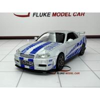 ราคา โมเดลรถ Nissan GT R R34 1 32 มีไฟ มีเสียง โมเดลรถเหล็ก (21982476200)