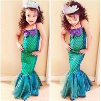 ราคา Little Girls ชุดคอสเพลย์ฤดูร้อน Mermaid Tail ชายผ้าแบบพองฟูชุดชุดนางเงือกคอสเพลย์ (22120407965)