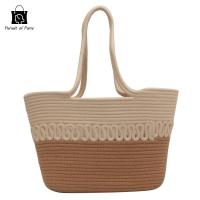 ราคา Pursuit of Purse กระเป๋าสะพายไหล่กระเป๋าผ้าคอตตอนลายฉลุแบบใหม่ฤดูร้อนความจุขนาดใหญ่กระเป๋าสานฟางสไตล์ฝรั่งเศสกระเป๋าชายหาดสำหรับวันหยุดพักผ่อนริมทะเลสำหรับผู้หญิง (21829761687)