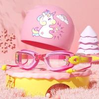 ราคา แว่นตาว่ายน้ำเด็กกรอบใหญ่กันน้ำกันหมอกน่ารักนักเรียนหมวกว่ายน้ำขายส่ง (21693438843)