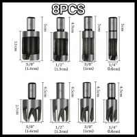 ราคา LSWJS ดอกเจาะทำเดือยไม้ ดอกเจาะเดือยไม้ ดอกทำเดือยไม้ Wood dowel drill เดือยตรง เดือยเทเปอร์ ดอกสว่านงานไม้ แบบเดือยตรง ยกชุด 8 ดอก 8 ขนาด 6 16 มิล (21749934282)