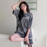 ราคา ชุดสูทกางเกงขาสั้นแขนสั้นมัดย้อมสำหรับผู้หญิง ชุดกางเกงขาสั้นลำลอง ชุดเข้าเซ็ตมัดย้อม (12833127936)