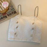 ราคา มาใหม่ เสื้อสายเดี่ยว โซ่เงิน แต่งกระดุมทอง 6 เม็ด งานสุดเซ็กซี่ พร้อมส่ง A150 (21724777224)