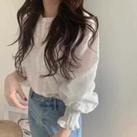 ราคา พร้อมส่ง ลูกไม้เสื้อ เสื้อทรงเจ้าหญิง แขนตุ๊กตาปักฉลุ น่ารักมีหลายไซซ์ เสื้อเชิ้ตสีขาวเเขนยาว (17700048123)