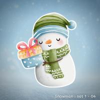 ราคา ตัวรีดติดกางเกง ตัวรีด ติดถุงผ้า ลายsnowman อาร์มติดเสื้อ มีกาวในตัว (18904770697)