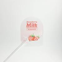 ราคา ฉลากสติกเกอร์ใส นมผลไม้ ราคาถูก ใส่ ชื่อร้าน เบอร์โทร ฟรี ขนาดกระดาษA3 (21349779037)