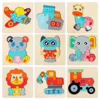 ราคา จิ๊กซอว์ไม้ 3 มิติ จิ๊กซอว์ 3D พื้นไม้ ของเล่นเสริมพัฒนาการ (7172196509)